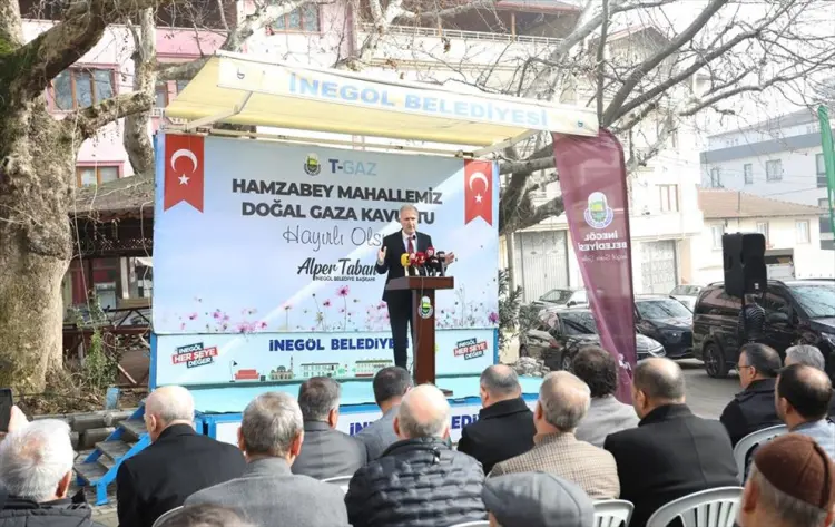 Bursa  İnegöl’de 3 mahalle doğal gaza kavuştu