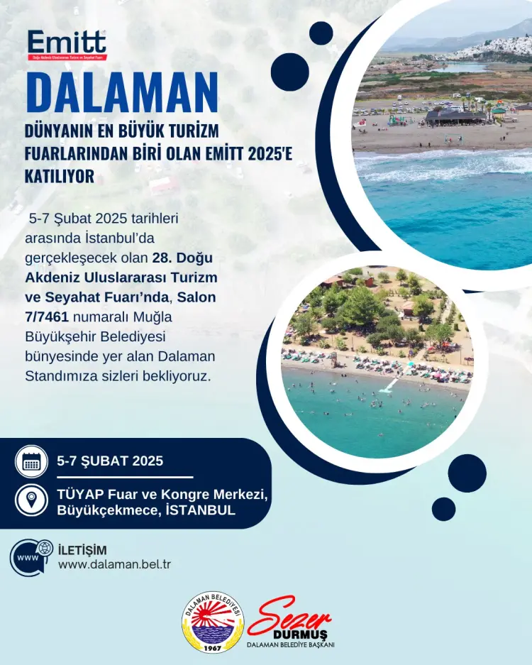 Muğla Dalaman, EMITT Fuarı’na hazır