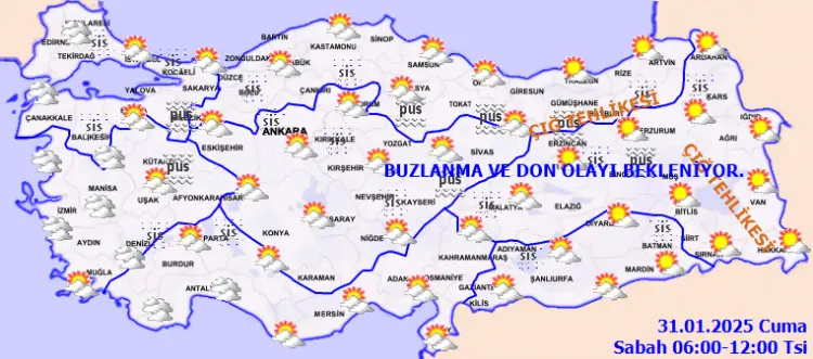 Ocak'ın son gününde yurtta hava nasıl?