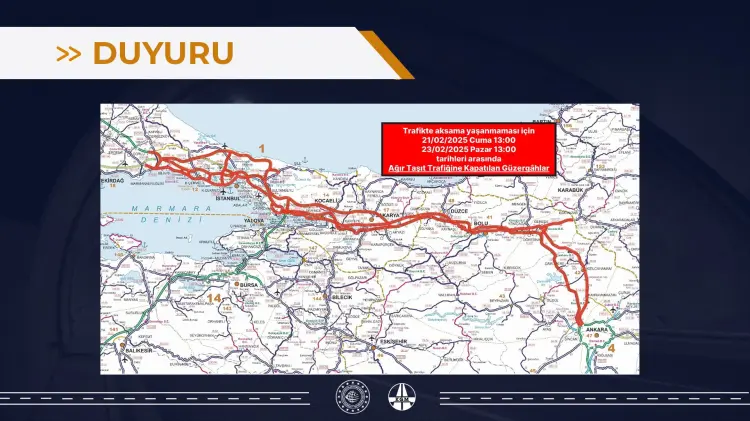 Karayolları duyurdu! Bu yollara 2 gün giriş yasak! güncel haberi