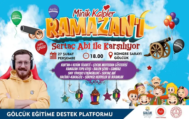 Kocaeli'de Gölcüklü çocuklar Ramazan ayını Sertaç Abi ile karşılayacak güncel haberi