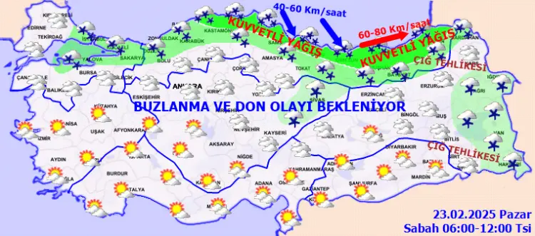 Yurtta bugünde kar sürüyor... İşte havanın 23 Şubat Pazar raporu güncel haberi